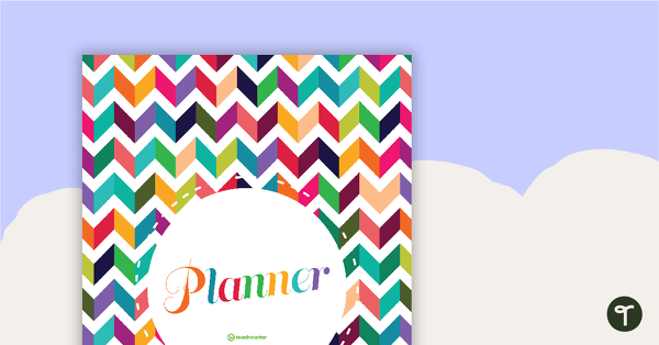 Go to Chevron Printable Teacher Diary - Binder Cover Page, Spines and Tabs teaching resource