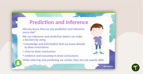 Inference vs Prediction - Presentation teaching resource