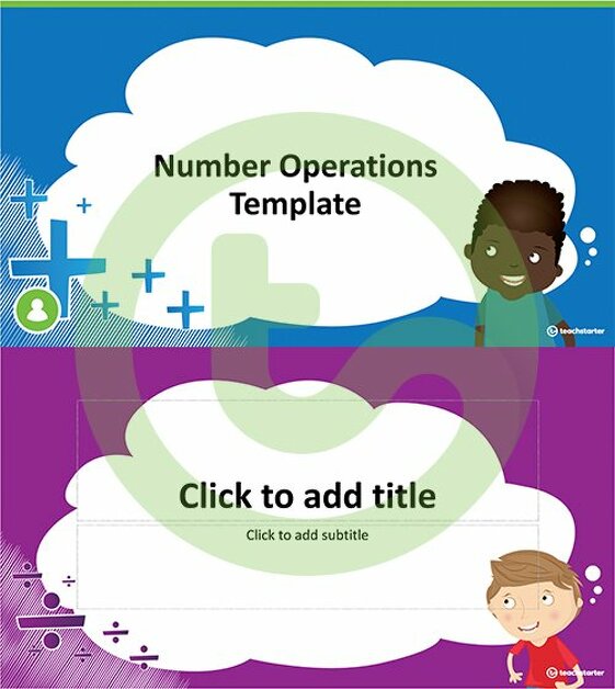 Number Operations – PowerPoint Template teaching resource