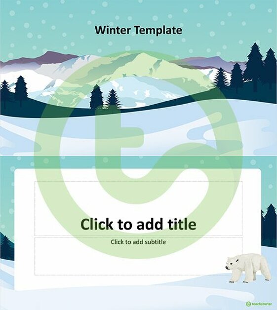 Winter – PowerPoint Template teaching resource
