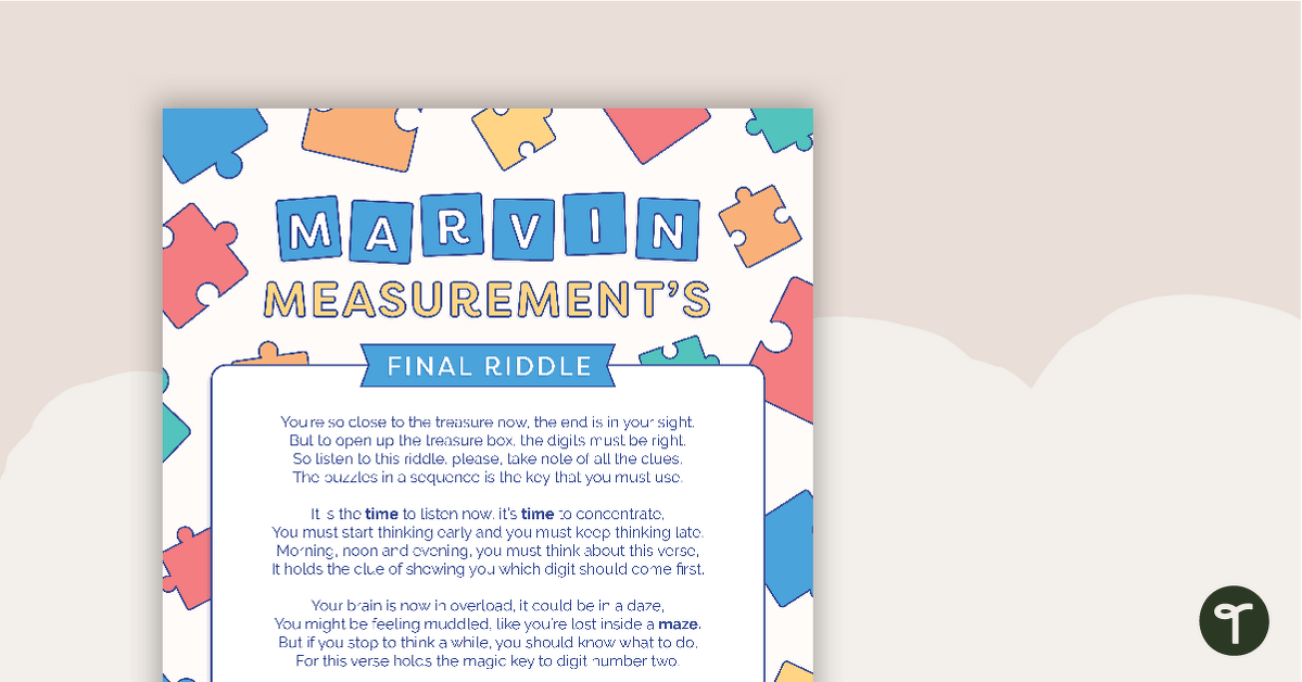 Marvin Measurement's Treasure Box - Whole Class Game teaching resource