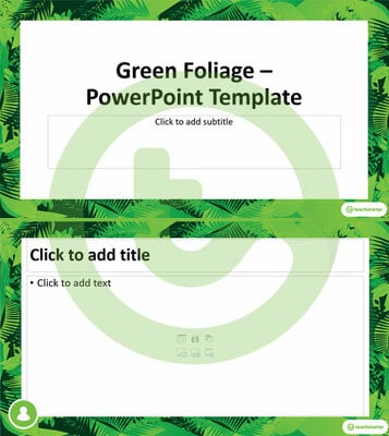 Go to Green Foliage - PowerPoint Template teaching resource