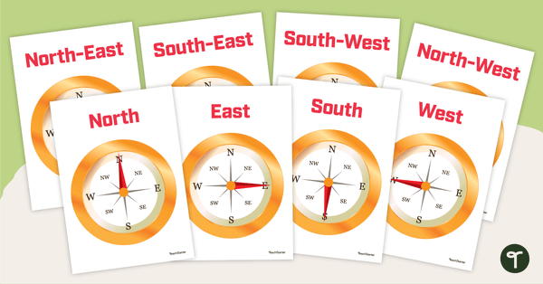 Go to Cardinal and Intermediate Directions - Poster Pack teaching resource
