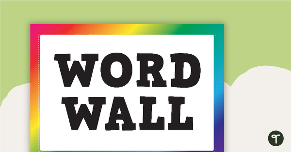 Rainbow Word Wall Vocabulary teaching resource