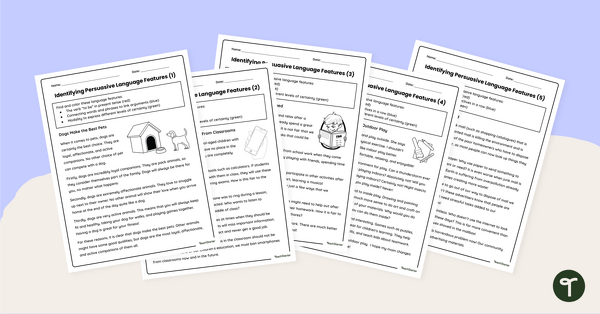 Preview image for Identifying The Language of Opinion Worksheets - teaching resource