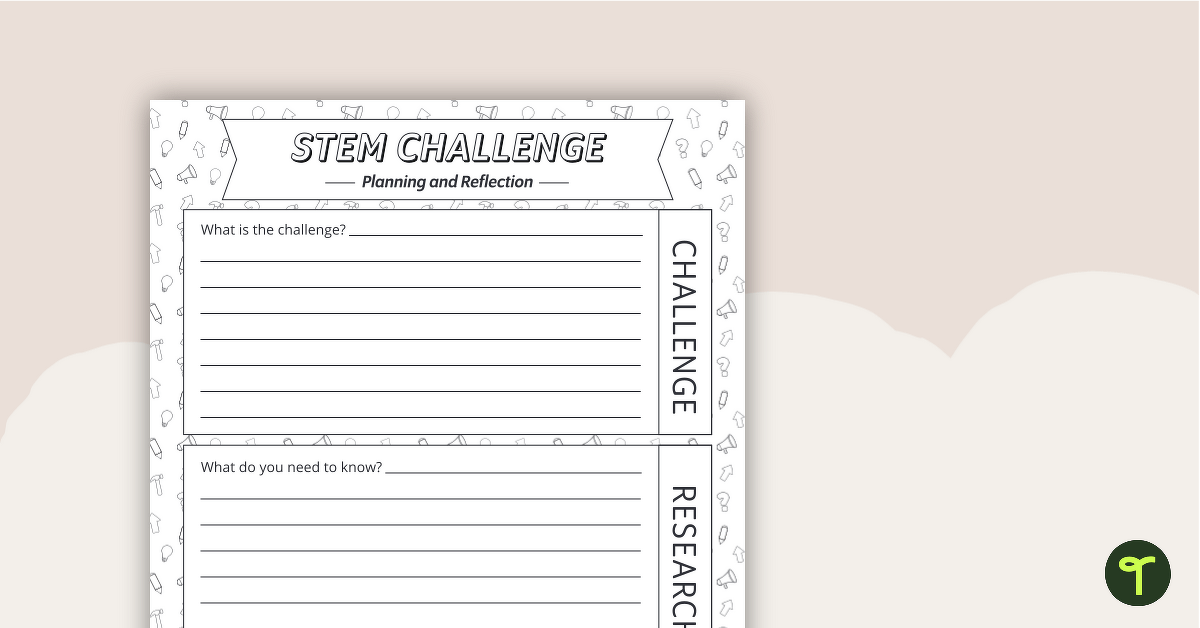 STEM Planning and Reflection Sheet - Upper teaching resource