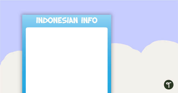 Indonesia Geography and Culture Page Borders teaching resource