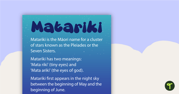Go to Matariki Poster teaching resource