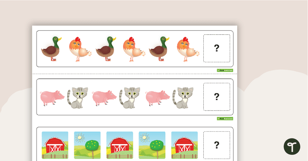 Go to Pattern Activity Cards - Little Red Hen teaching resource