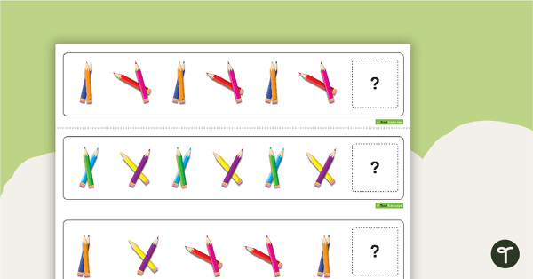 Go to Pattern Activity Cards - Pencils teaching resource