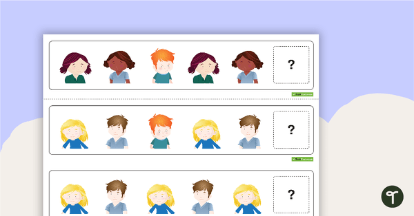 Preview image for Pattern Activity Cards - People - teaching resource