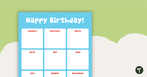 Farm Yard - Happy Birthday Chart teaching resource