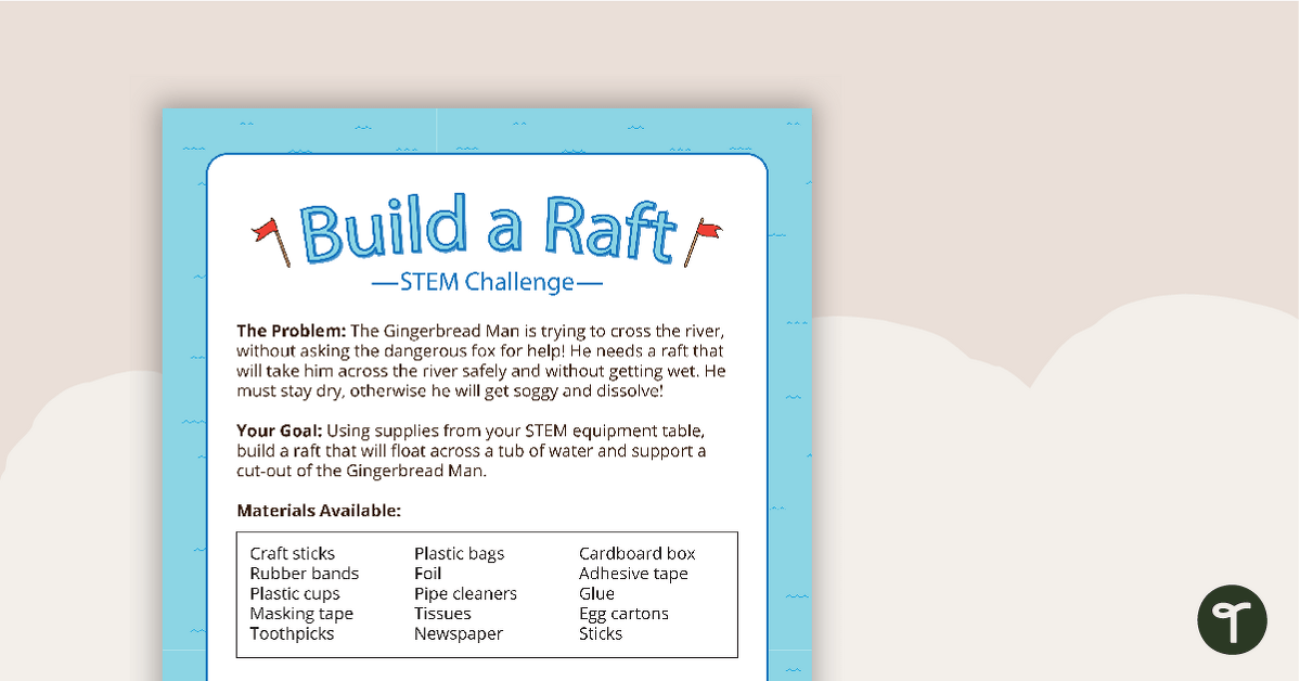 STEM Investigation - Build A Raft teaching resource