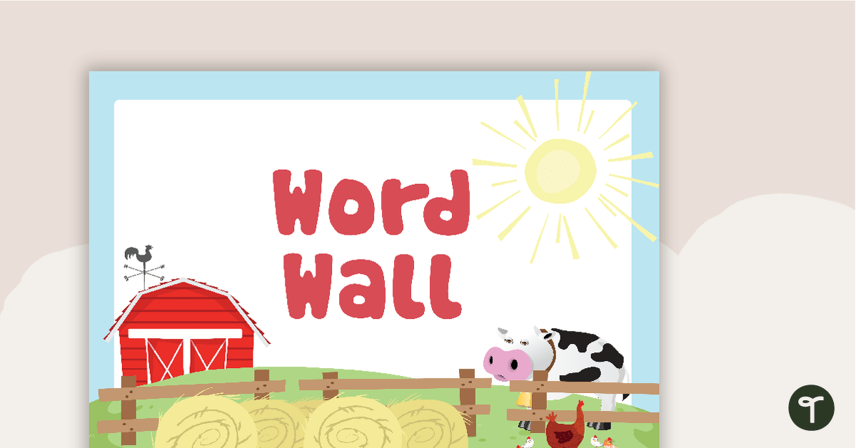 Farm Yard - Word Wall Template teaching resource