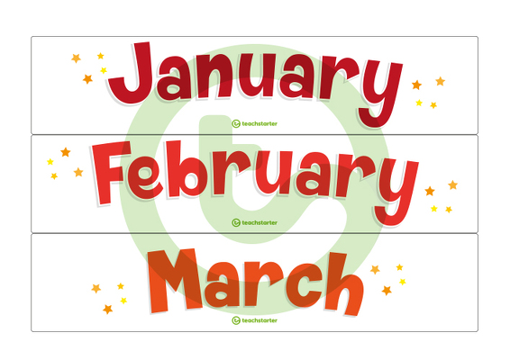 Auslan Month and Day Calendar teaching resource
