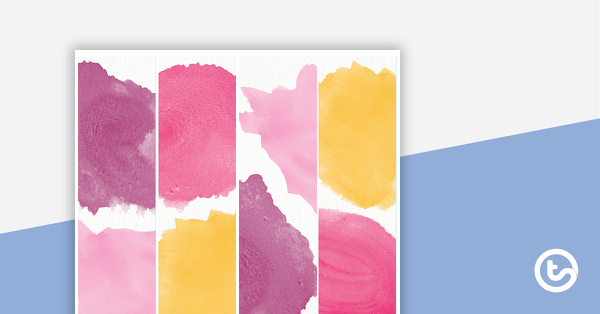 Vibrant Watercolor - Border Trimmers teaching resource