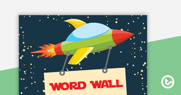 Preview image for Space - Word Wall Vocabulary - teaching resource