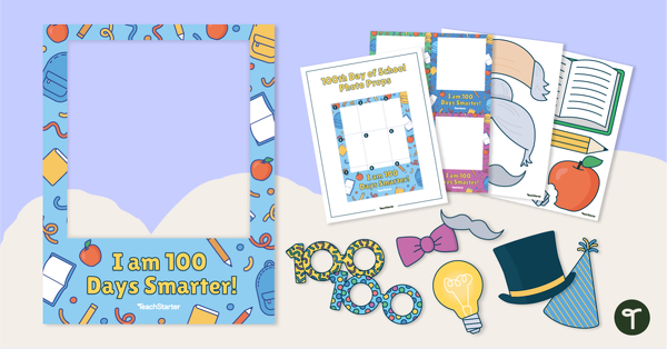 Preview image for 100th Day of School Photo Props and Display - teaching resource