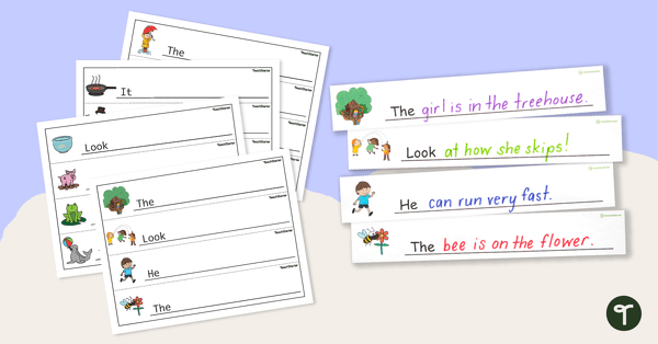 Preview image for Sentence Starter Task Cards - teaching resource