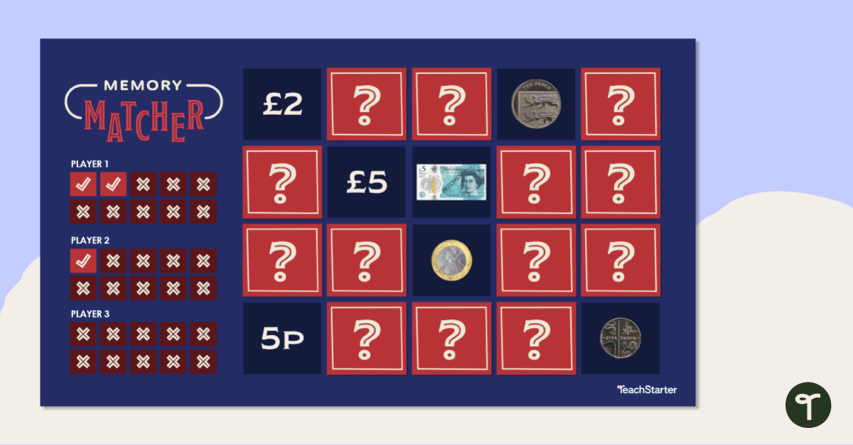 Memory Matcher PowerPoint – British Coins and Notes teaching resource