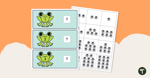 Frog and Flies Match-Up Activity (Counting to 12) teaching resource