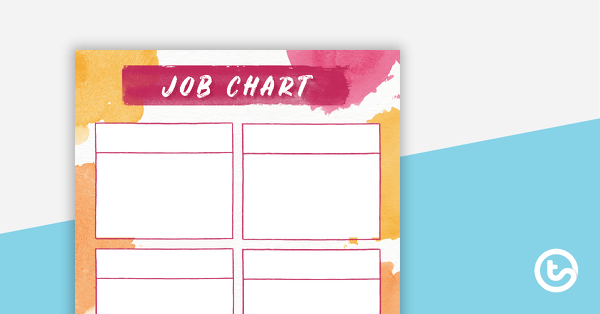 Go to Vibrant Watercolour - Job Chart teaching resource