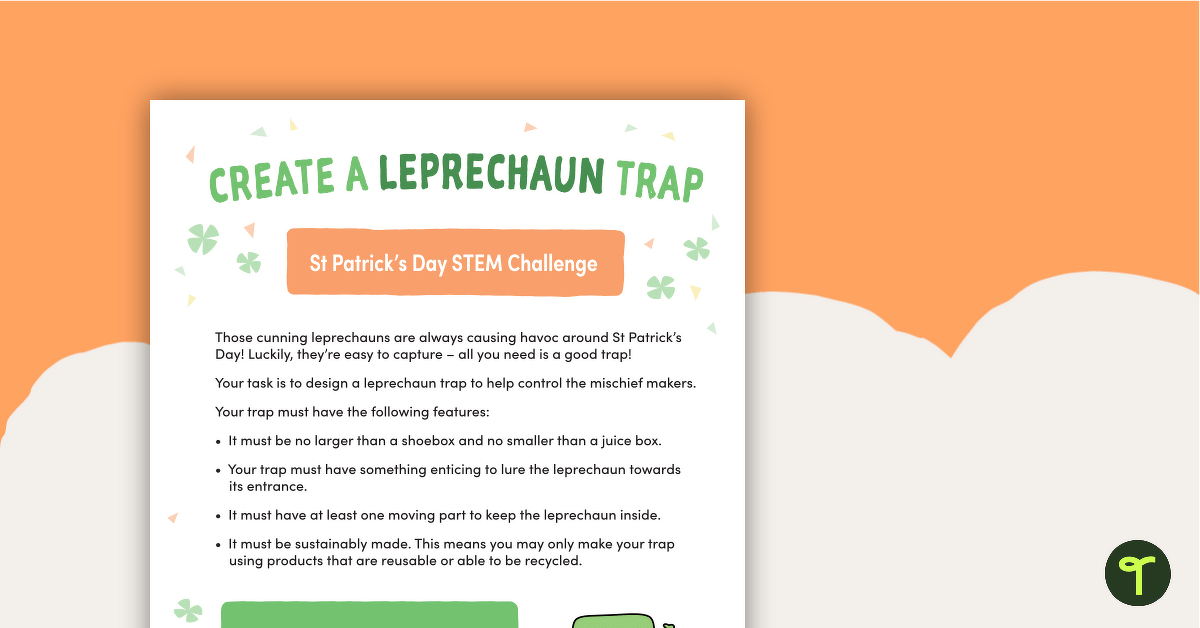 Leprechaun Trap STEM Activity teaching resource