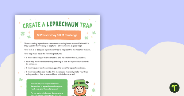 Go to Leprechaun Trap STEM Activity teaching resource
