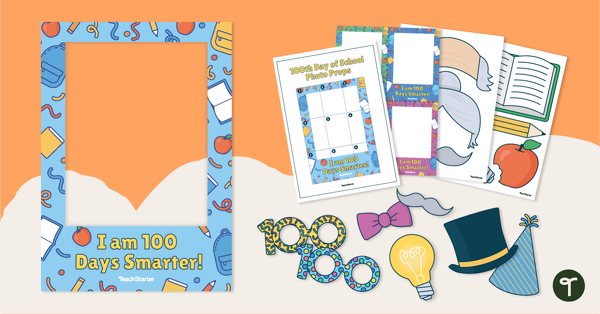 Preview image for 100th Day of School Photo Props and Display - teaching resource