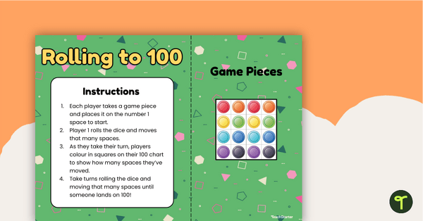 Preview image for Rolling to 100 Board Game - teaching resource
