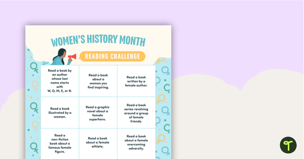 Women's History Month - Reading Challenge teaching resource