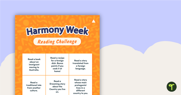 Preview image for Harmony Week Reading Challenge - teaching resource