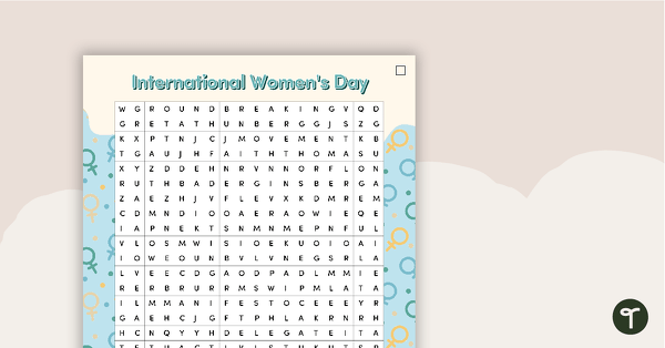 International Women's Day - Word Search teaching resource
