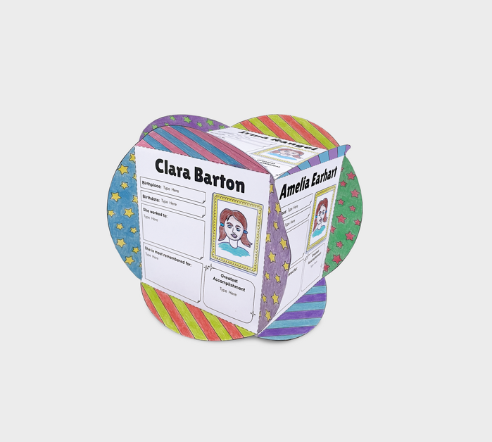 World Changing Women 3D Cube Project teaching resource