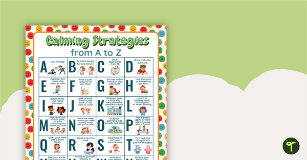 Go to Calming Strategies A-Z Poster teaching resource