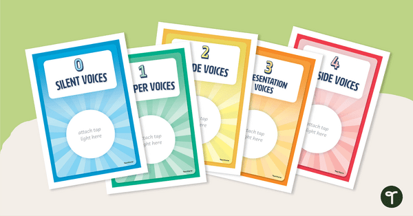 Preview image for Tap Light Posters – Voice Level - teaching resource