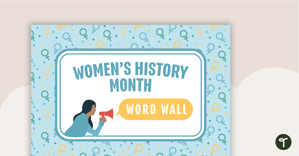 Women's History Month Word Wall teaching resource