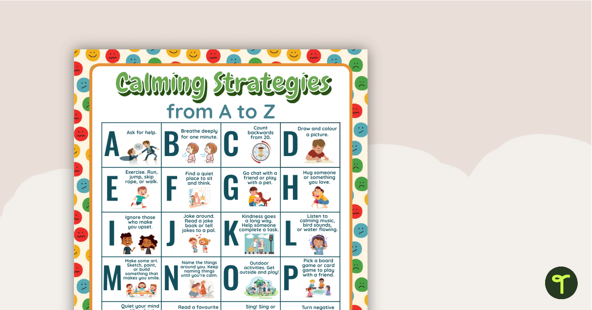 Calming Strategies A-Z Poster teaching resource
