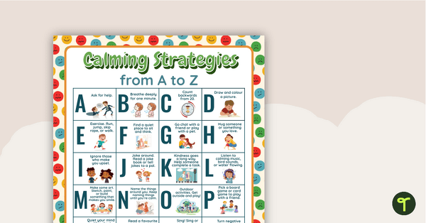 Preview image for Calming Strategies A-Z Poster - teaching resource