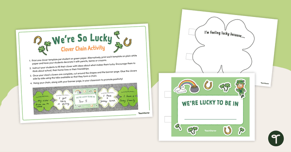 Preview image for We're so Lucky Clover Chain Activity - teaching resource