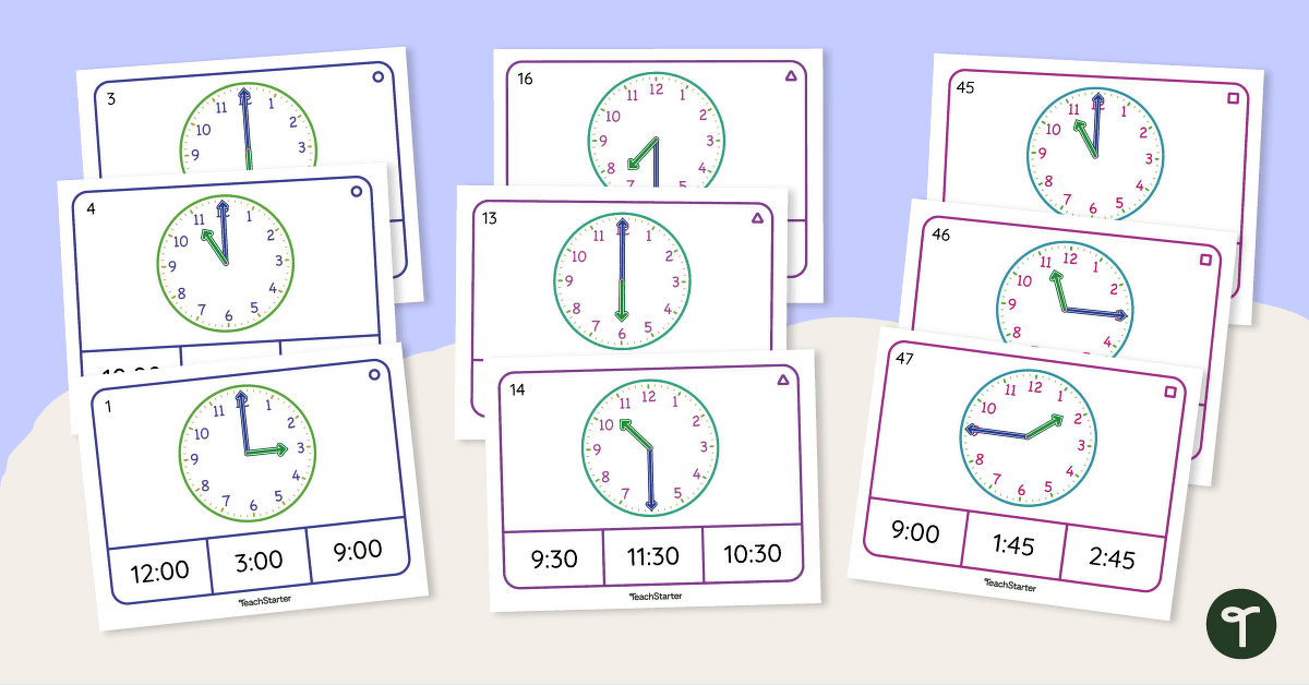 Telling Time Cards teaching resource