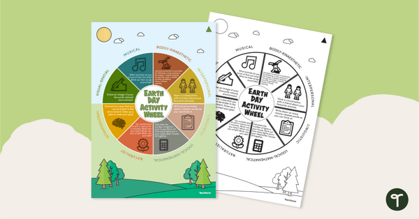 Go to Earth Day Activity Wheel teaching resource
