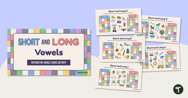 Preview image for Short and Long Vowels Google Interactive Activity - teaching resource