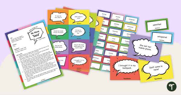 Go to No More 'Said' – Card Game teaching resource