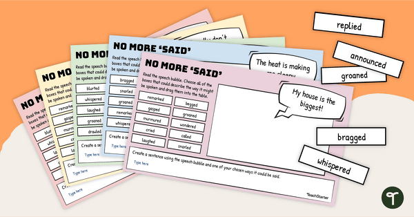 Preview image for No More 'Said' – Google Interactive Activity - teaching resource