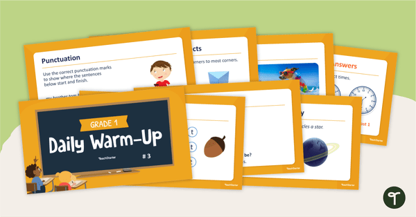 Grade 1 Daily Warm-Up – PowerPoint 3 teaching resource