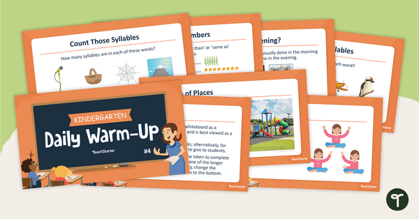 Kindergarten Daily Warm-Up – PowerPoint 4 teaching resource