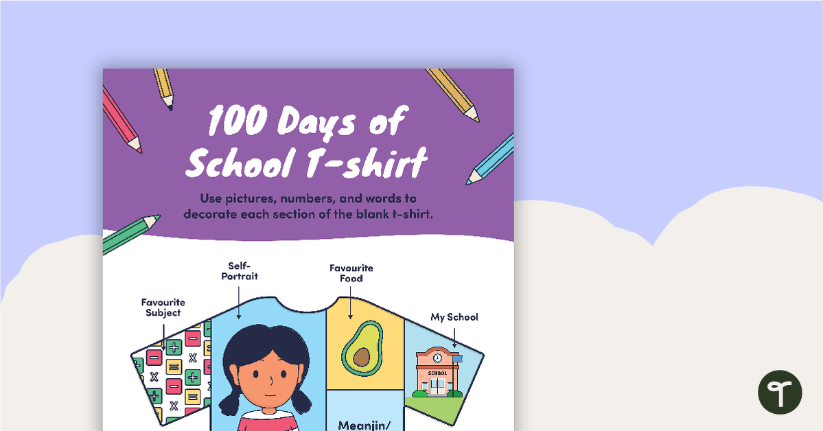 100 Days of School T-shirt teaching resource