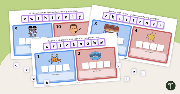 Google Slides Interactive- CCVC Word Building Activity teaching resource