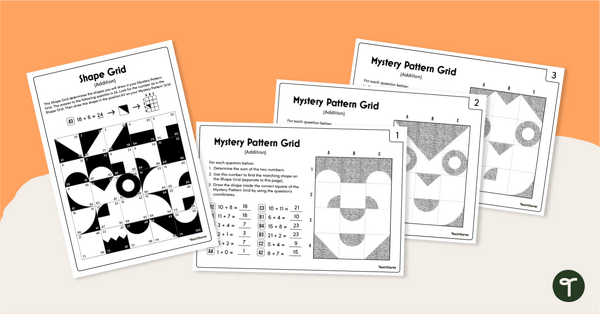 Preview image for Mystery Pattern Grids (Addition) - teaching resource